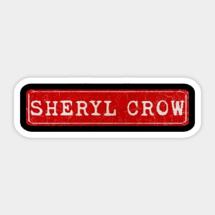 vintage retro plate Sheryl Crow Sticker